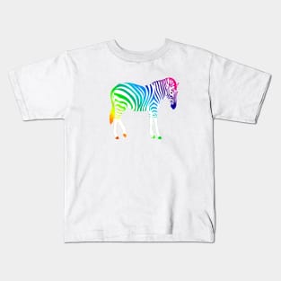 Rainbow Zebra Kids T-Shirt